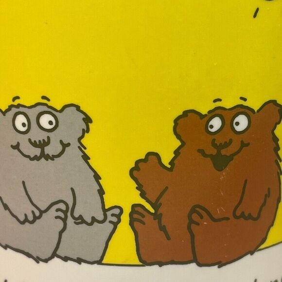 Hallmark Shoebox Greetings 1986 Mug Friends Good for Listening Day Night Bears - Picture 4 of 9